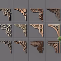 Carved Corner Element Component 3d model