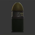 40MM CQ PRC Military Ammunition Round Featuring Yellow Top And Green Body