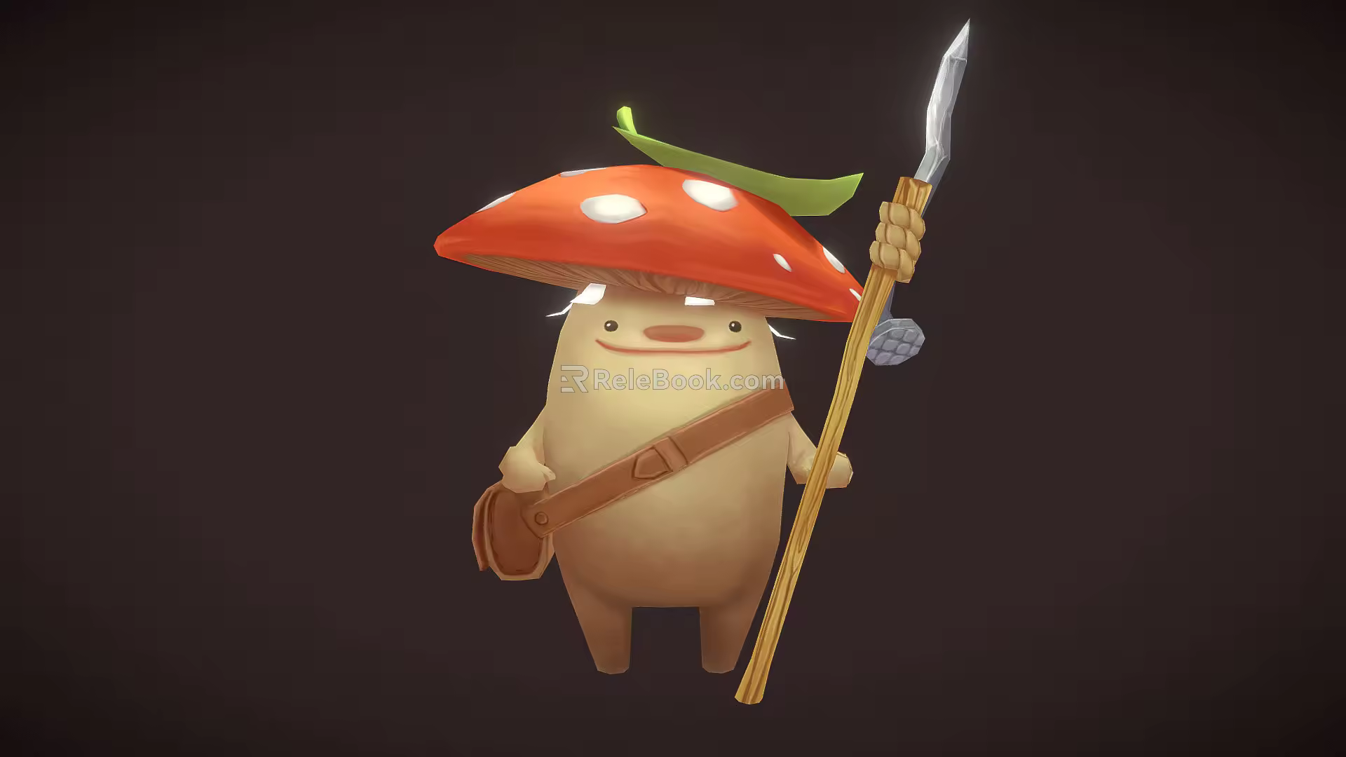 Modern Game Role Mushroom Warrior 3d model