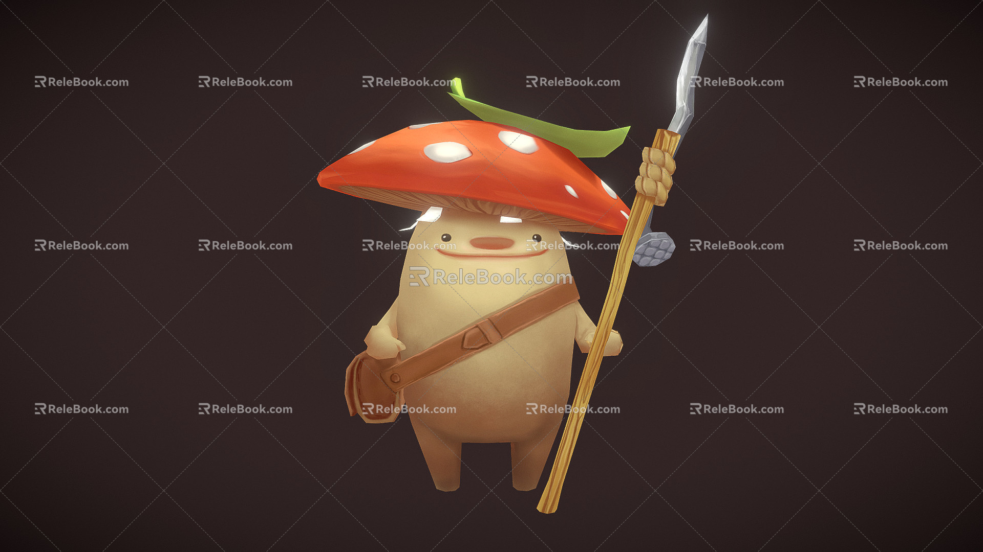 Modern Game Role Mushroom Warrior 3d model