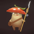 Modern Game Role Mushroom Warrior 3d model