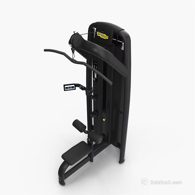 Black Multifunctional Sports Equipment With Adjustable Handles And Comfortable Seat 3d model 