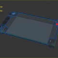 Modern Transparent Panel Electronic Device With Touch Screen And Button Interface