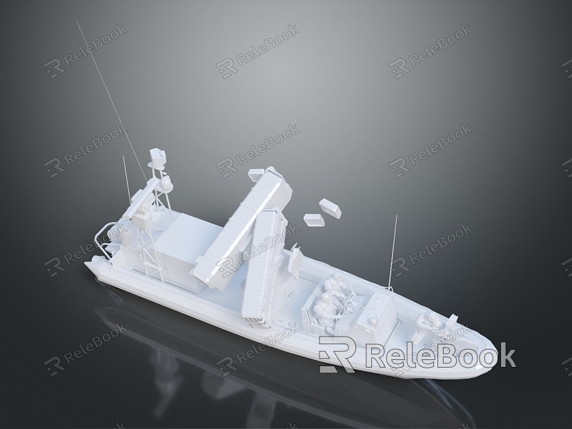 modern yacht assault boat speedboat by speedboat model