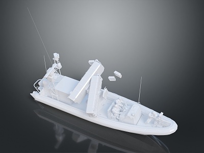 modern yacht assault boat speedboat by speedboat model