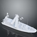 White Yacht 3D Rendering With Detailed Structure 3d model