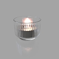 Transparent Glass Candle Holder Romantic Candle Cup Candle Holder Christmas Decorative Wax Holder 3d model