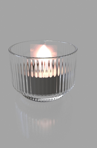 Transparent Glass Candle Holder Romantic Candle Cup Candle Holder Christmas Decorative Wax Holder 3d model