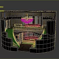 Detailed Architectural Model Showcasing Staircase Chandelier And Open Interior Space