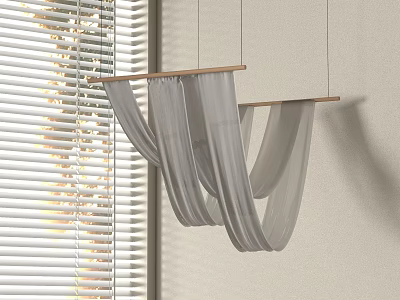 Modern Ceiling Modern Curtain Ceiling Gauze Curtain Ceiling Curtain 3 3d model