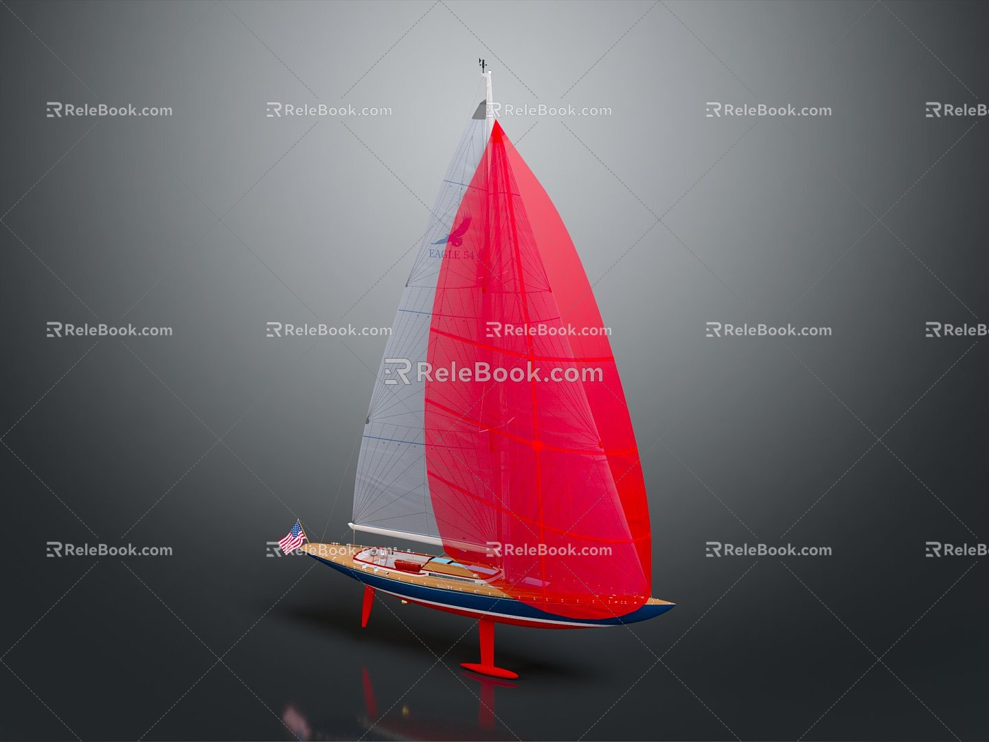 Modern Sailing Cartoon Sailing Small Sailing model