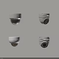 Hikvision White Dome Security Cameras Wall Mounted with Circular Lens Surveillance System