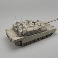Modern Main Battle Tank With Long Barrel Tracks And Top Mounted Equipment