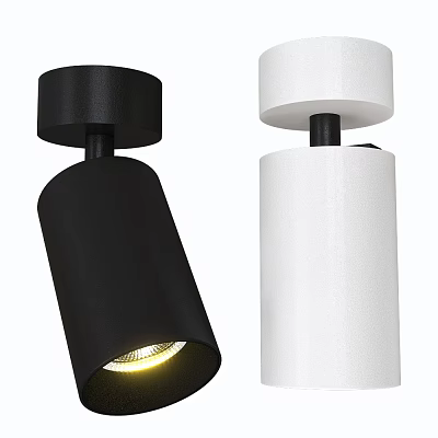 Modern Black And White Downlight Spotlight With Sleek Design And Bright Light 3d model