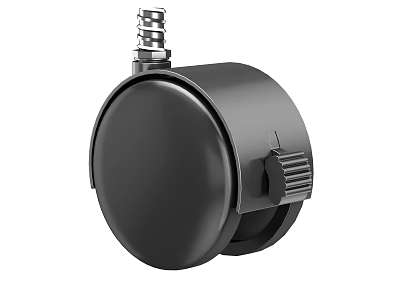 Black Furniture Caster Wheel With Brake And Metal Axle Durable Design 3d model