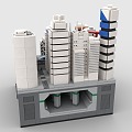 LEGO toy building blocks city subway underground city buildings 3d model