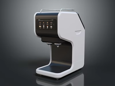 Modern Kitchen Appliance Featuring Digital Display Control Panel And Sleek Design 3d model