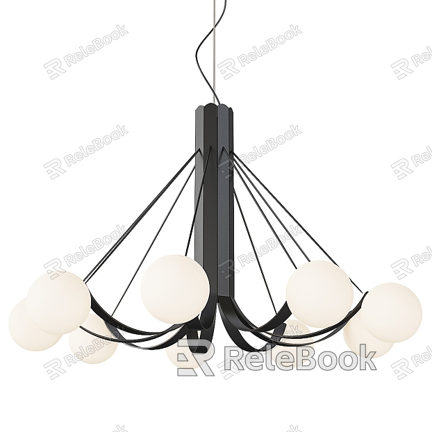 Metal multi-head bulb chandelier model