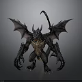 Dark Red Dragon With Muscular Body Large Wings Sharp Claws And Long Tail