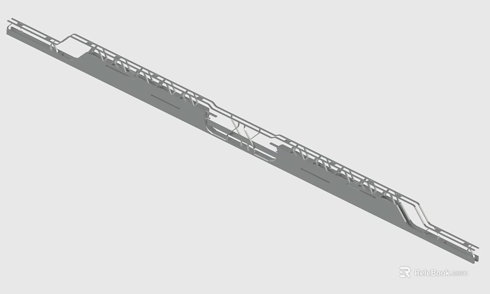 3D Model of Mechanical Structural Component With Detailed Framework Design 3d model 
