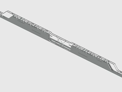 3D Model of Mechanical Structural Component With Detailed Framework Design 3d model