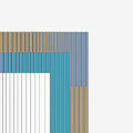Modern Interior Wall Paneling With Wood Grain And Multiple Color Striped Design