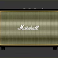 Marshall Home Audio Speaker with Black Frame and Beige Grille Design