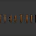 Display of Traditional Wooden Fences with Posts Railings and Classic Design Elements