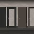 Modern Swing Doors With Glass Panels And Dark Finish For Interior Design
