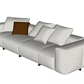 Modern Minotti Yves Multiplayer Sofa 3d model