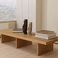 Modern End View Platform Entrance Low Table Low Stool 3d model