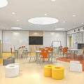 Modern Classroom Activity Classroom 3d model