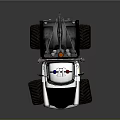 Cartoon Police Monster Truck With Flashing Lights Large Wheels And Logo