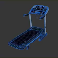 Modern Treadmill With Digital Display And Blue LED Light For Home Gym