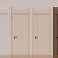 Modern Hinged Doors In Various Colors And Wooden Material For Interior Design 3d model