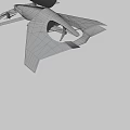 Futuristic Black Flying Vehicle Design With Transparent Canopy Propellers And Red Accents