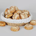 Bread combination rattan blue 3d model
