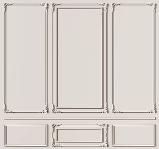 Wall panel line background wall 3d model