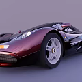 Stunning Red Sports Car with Sleek Aerodynamic Body Stylish Headlights and Premium Alloy Wheels