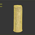 Decorative Pink Cylindrical Pillar With Textured Surface And Smooth Base