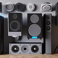 ceiling sound wall-mounted sound floor sound amplifier small sound subwoofer vertical sound 3d model