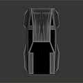 Futuristic Sports Car With Sleek Metallic Silver Body Black Roof And Blue Glowing Accents