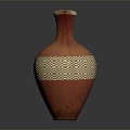 Modern Bottle African Artifacts African Jar Carved Artifacts 3d model