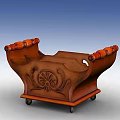 Tech Exhibition Hall Featuring Wooden Carved Decorative Tray With Wheels