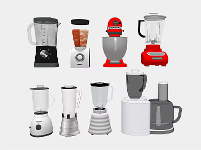 Top Kitchen Appliances Featuring Blenders Mixers Food Processors And Juicers For Modern Kitchens 3d model