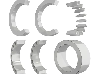High Precision Metal Hardware Tools With Ring And Spiral Shaped Parts 3d model