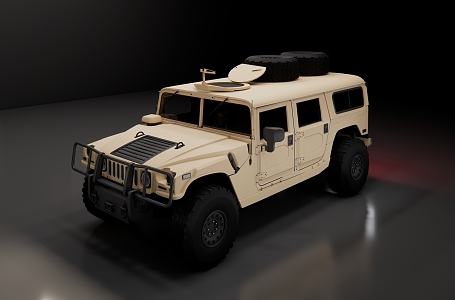 Modern Military Vehicle Hummer Military Vehicle 3d model