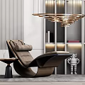Elegant Modern Lounge Chair With Wooden Frame Upholstered Seat And Side Table Wine Glass Book