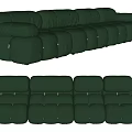 BebItalia modern multiplayer sofa module sofa flannel sofa 3d model