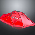 Red KUSHY Camping Tent With Modern Outdoor Structure And Sturdy Design